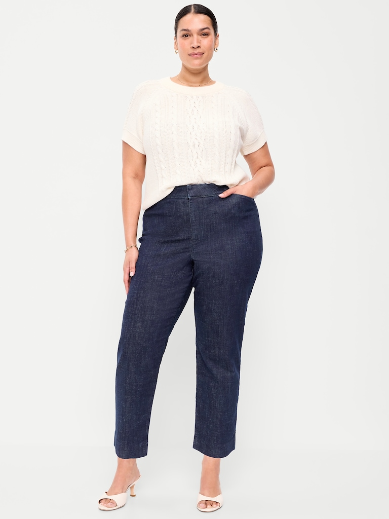 High-Waisted Pixie Straight Pants