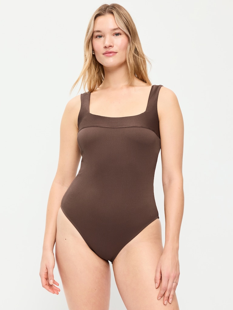 Ribbed One-Piece Swimsuit