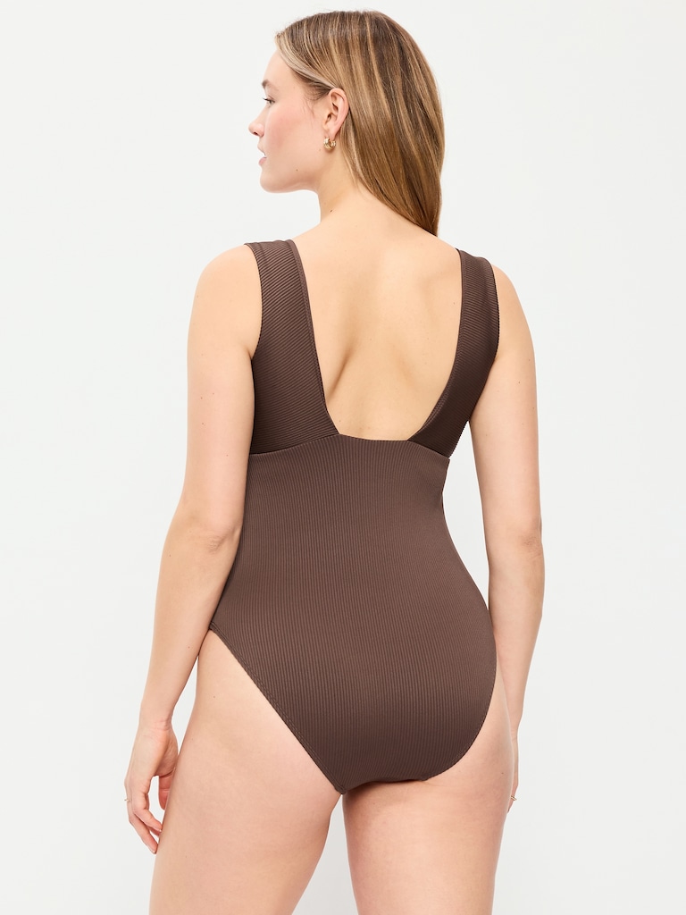 Ribbed One-Piece Swimsuit