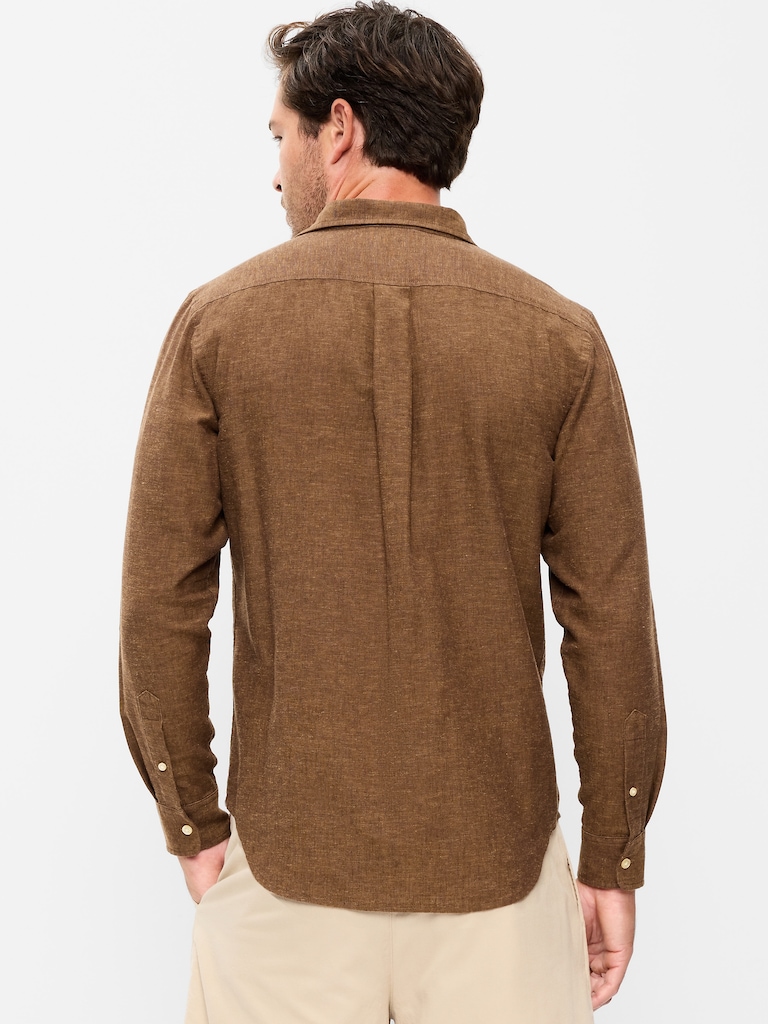 Classic Fit Linen-Blend Shirt