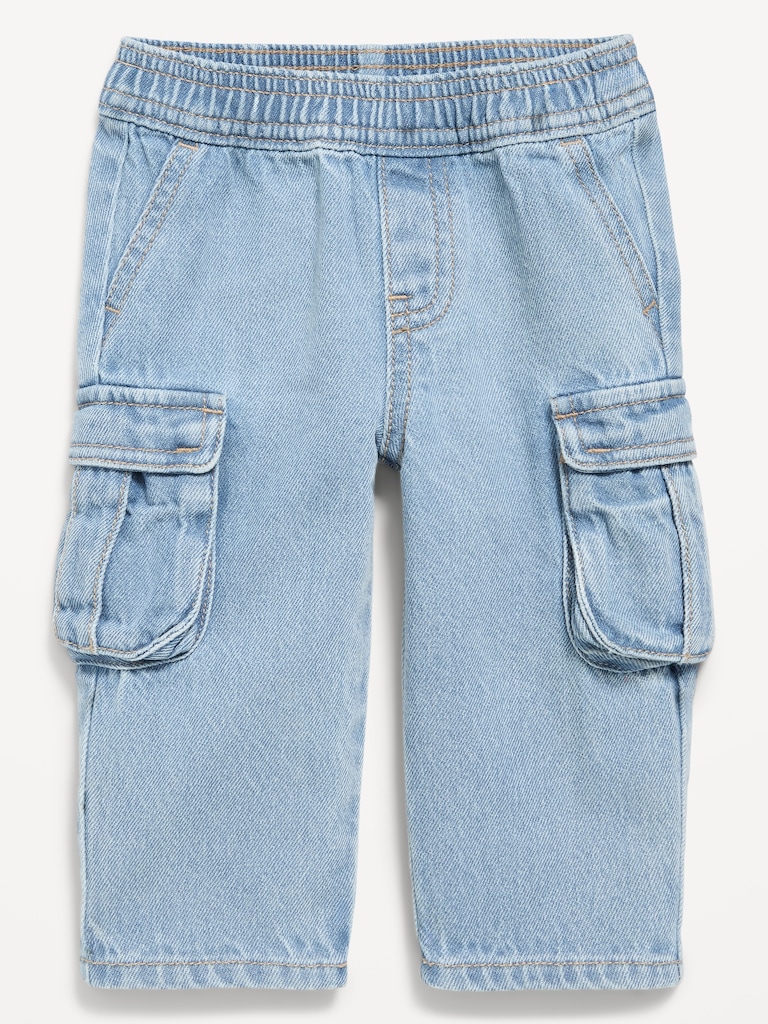 Baggy Barrel-Leg Cargo Jeans for Baby
