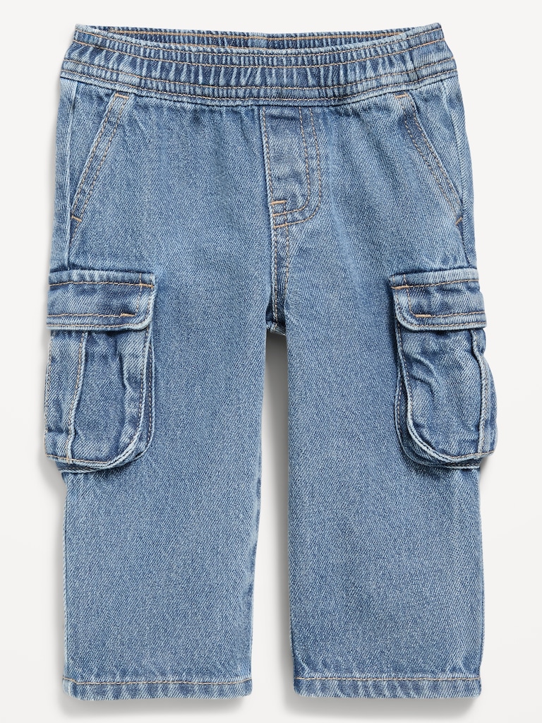 Baggy Barrel-Leg Cargo Jeans for Baby