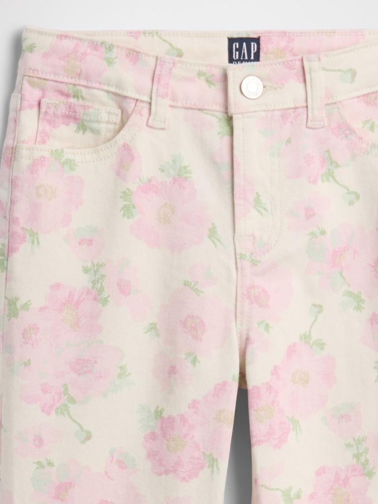 Kids High Rise Print '70s Flare Jeans