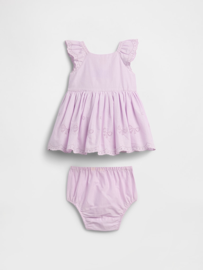 Baby Eyelet Two-Piece Dress Set