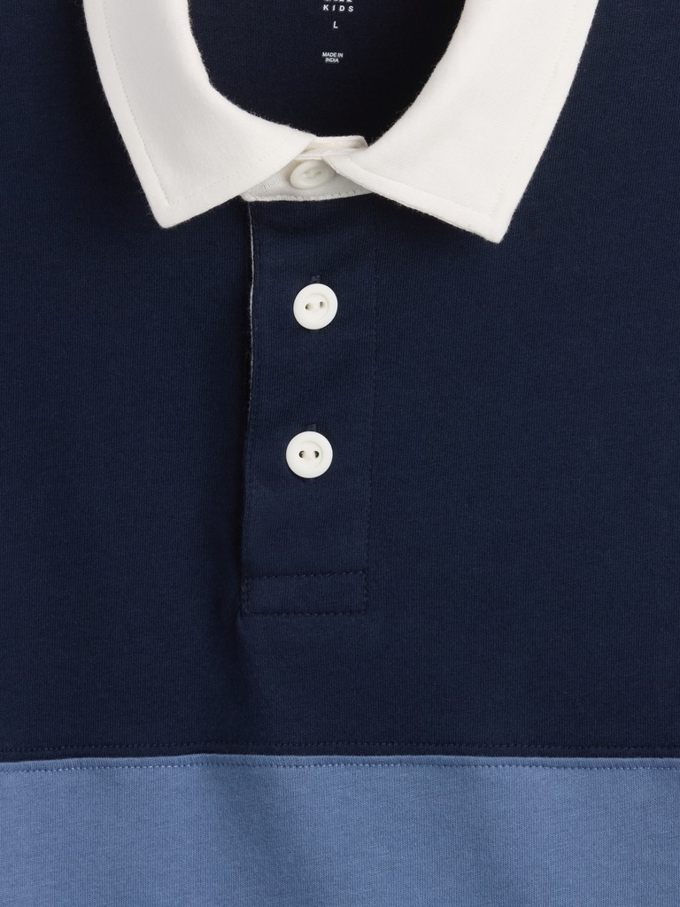Kids Colorblock Rugby Polo Shirt