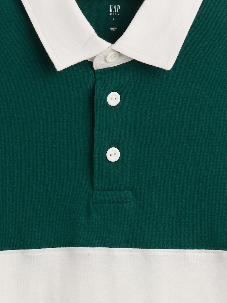 Kids Colorblock Rugby Polo Shirt