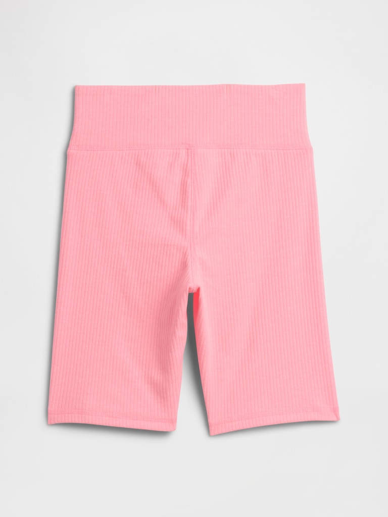 Kids Pull-On Ribbed Bike Shorts