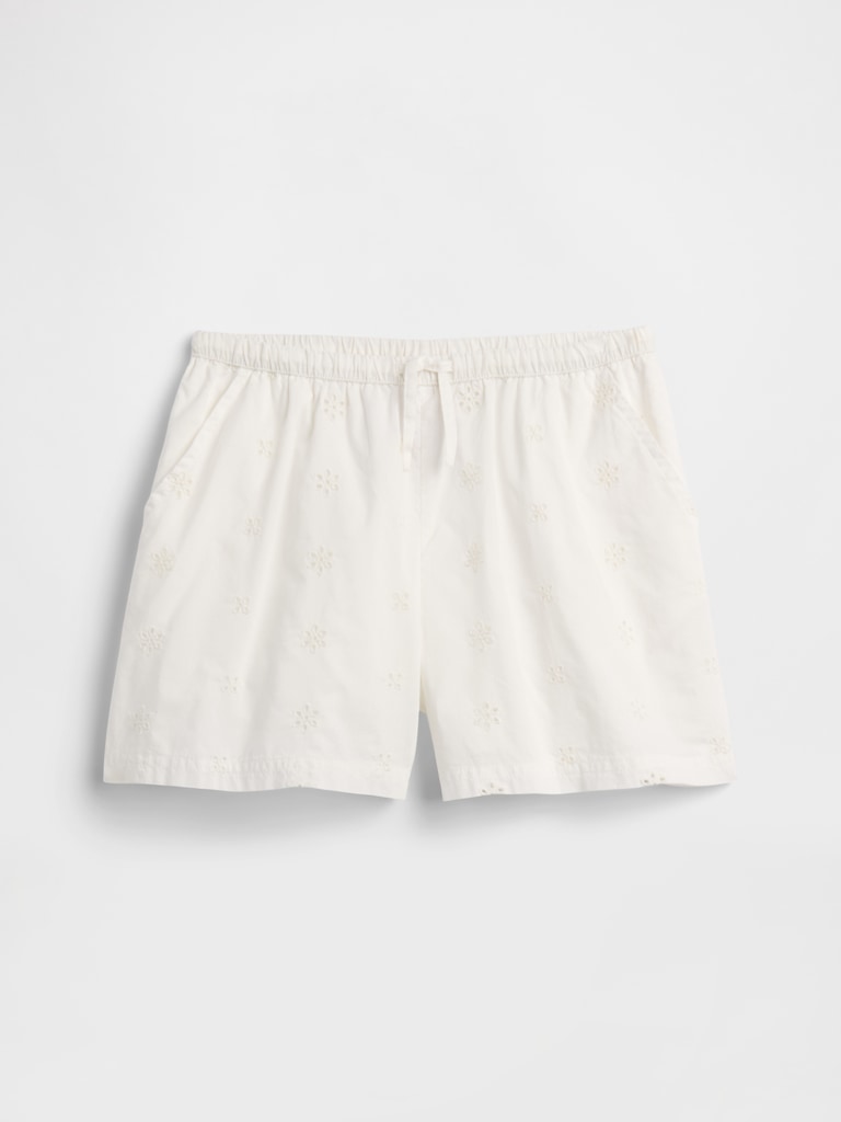 Kids Relaxed Pull-On Eyelet Shorts