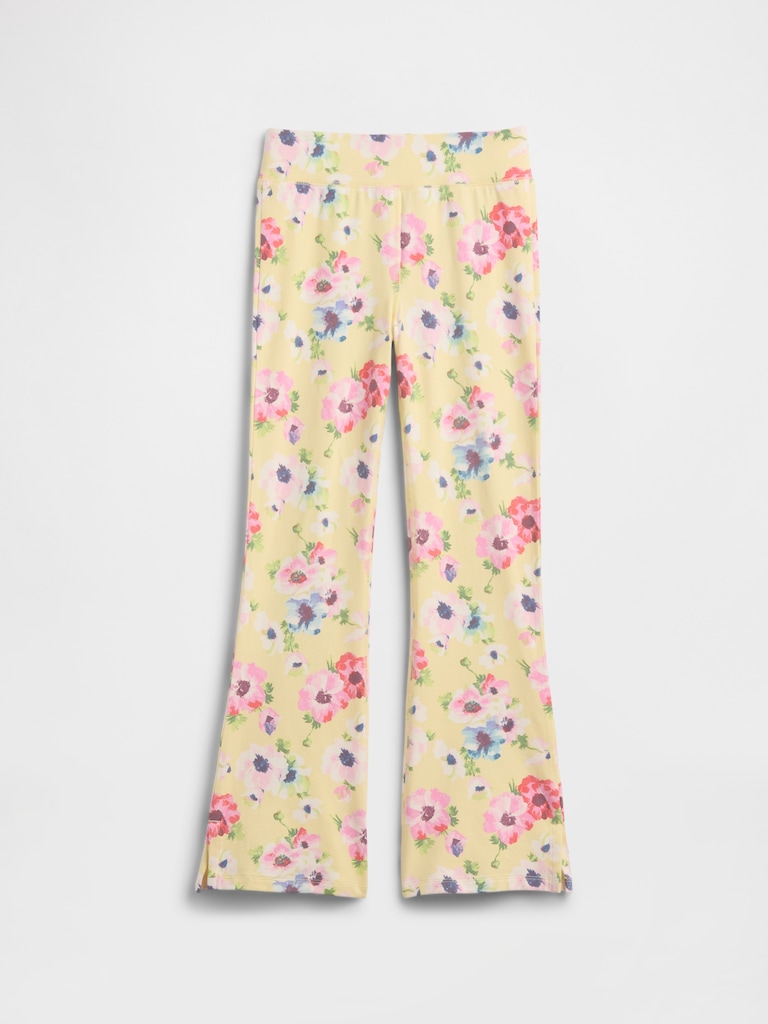 Kids Pull-On Stretch Jersey Flare Leggings