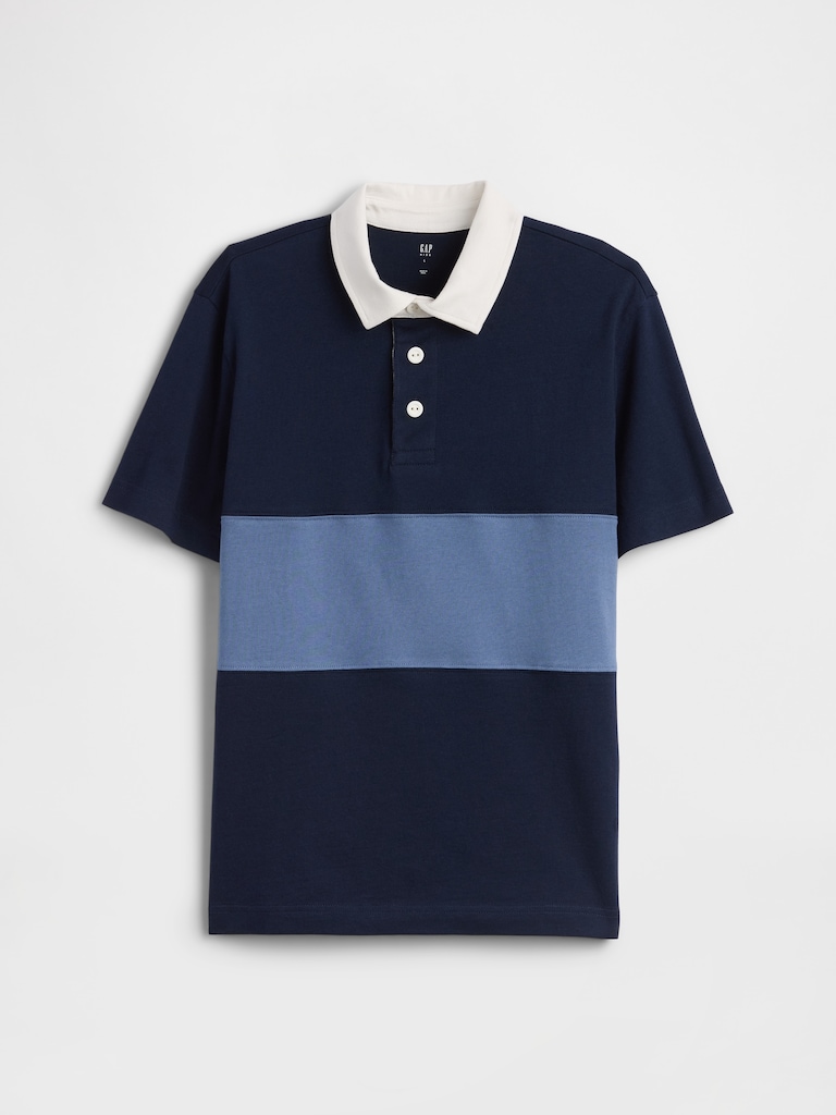 Kids Colorblock Rugby Polo Shirt