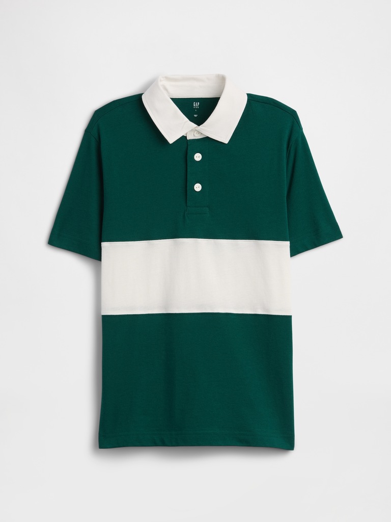 Kids Colorblock Rugby Polo Shirt