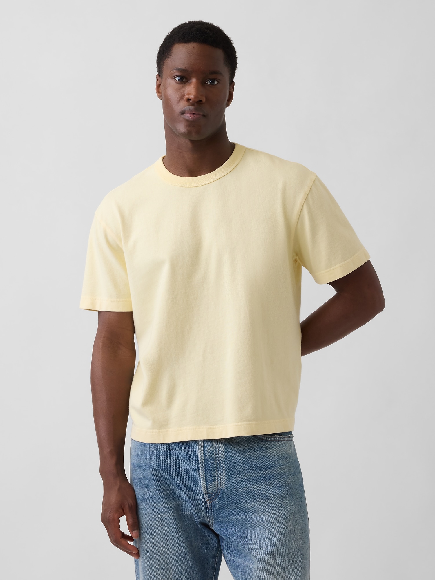 Mens Shirt Basic Yellow T Shirt Basic Yellow T Shirt