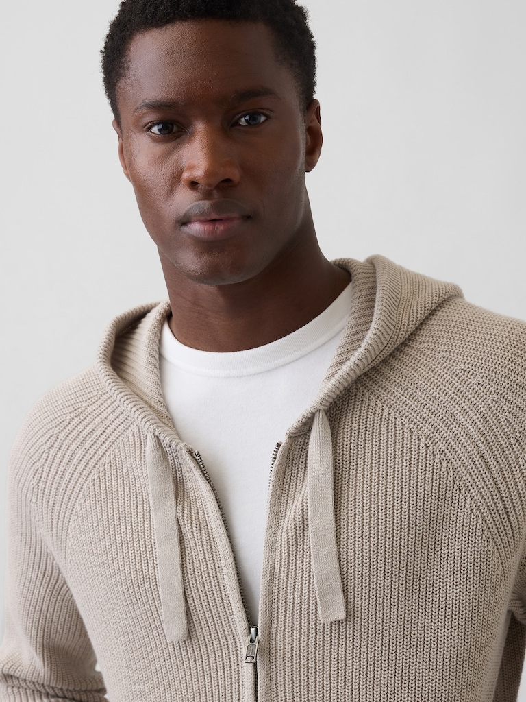 Raglan Sweater Zip Hoodie