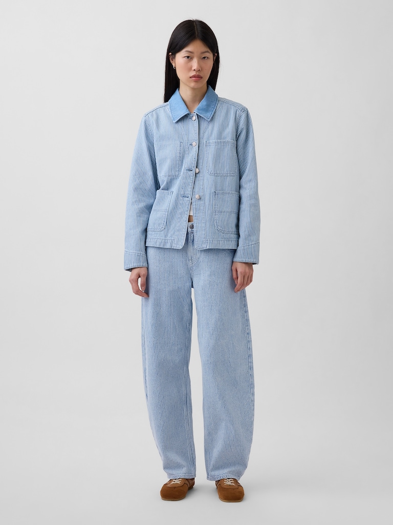Denim Stripe Chore Jacket