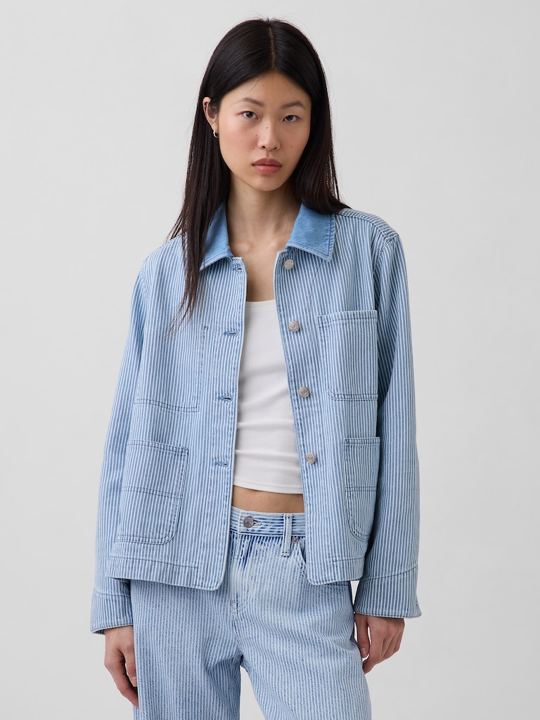 Denim Stripe Chore Jacket