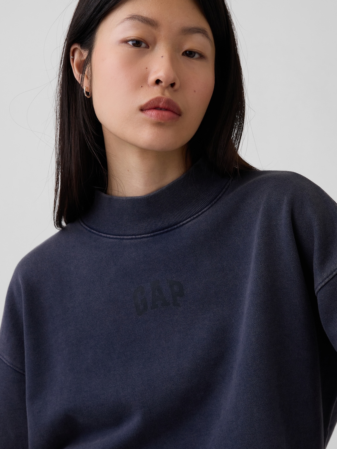 Heavyweight French Terry Oversized Mockneck Sweatshirt