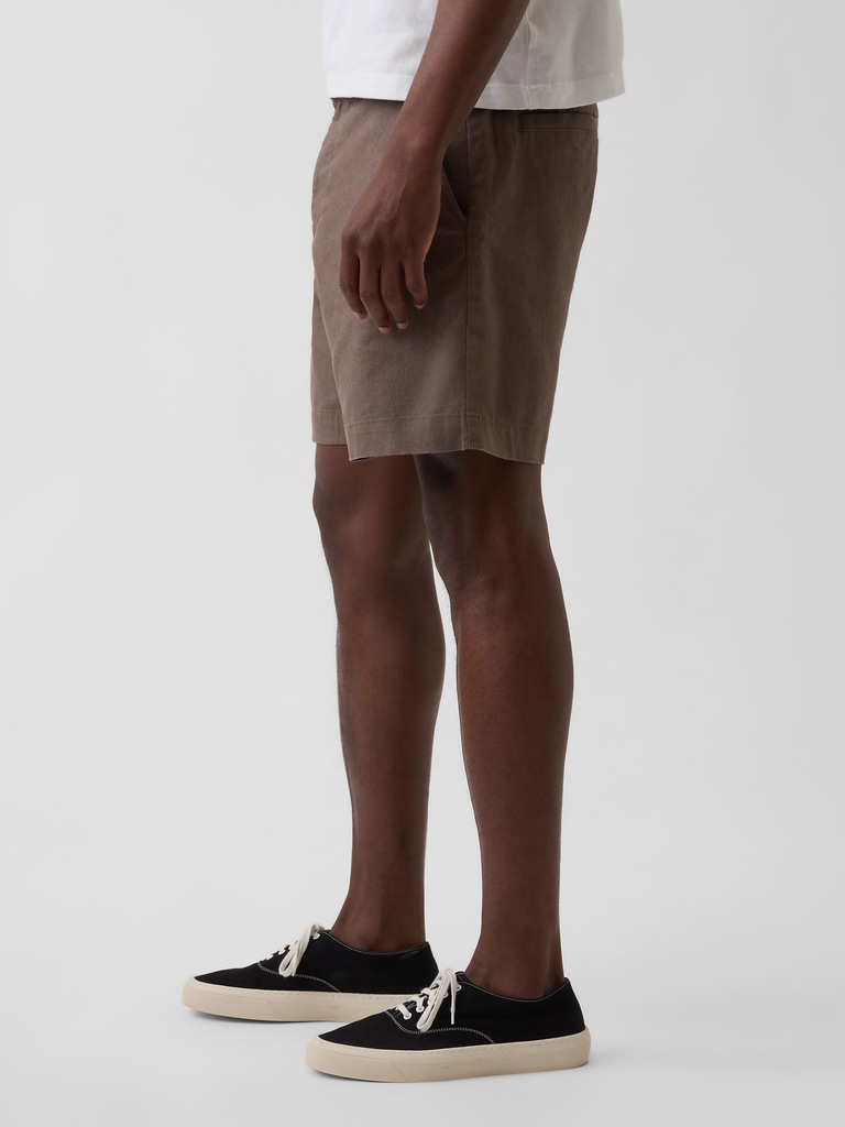 7.5" Linen-Cotton Shorts