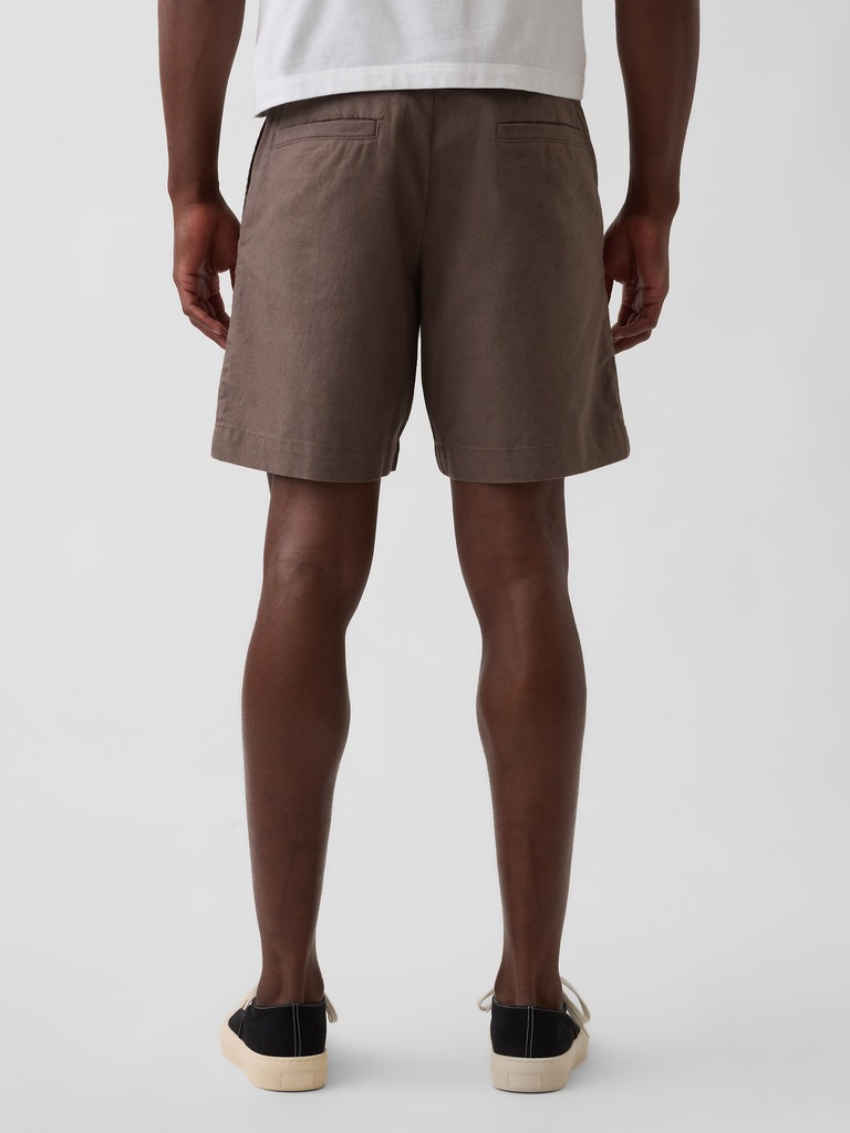 7.5" Linen-Cotton Shorts