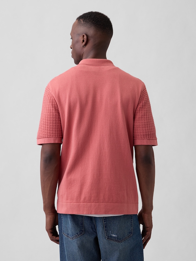 Textured Sweater Vacay Shirt