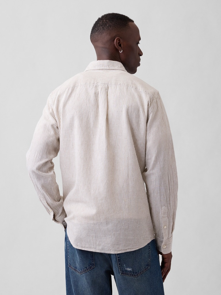 Linen-Blend Shirt in Standard Fit