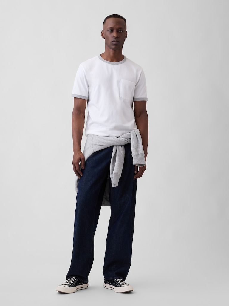 Everyday Soft Ringer Pocket T-Shirt