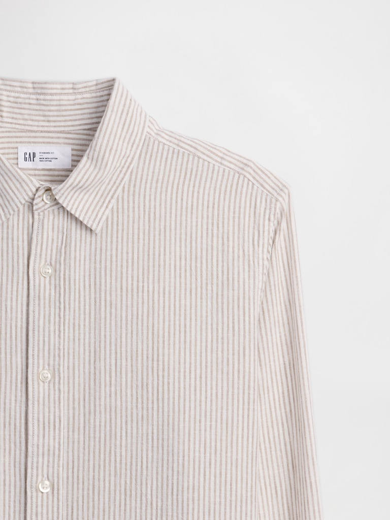 Linen-Blend Shirt in Standard Fit