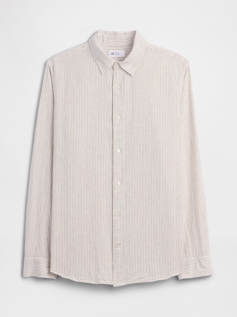 Linen-Blend Shirt in Standard Fit