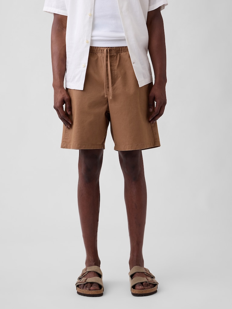 7" Essential Pull-On Khaki Shorts