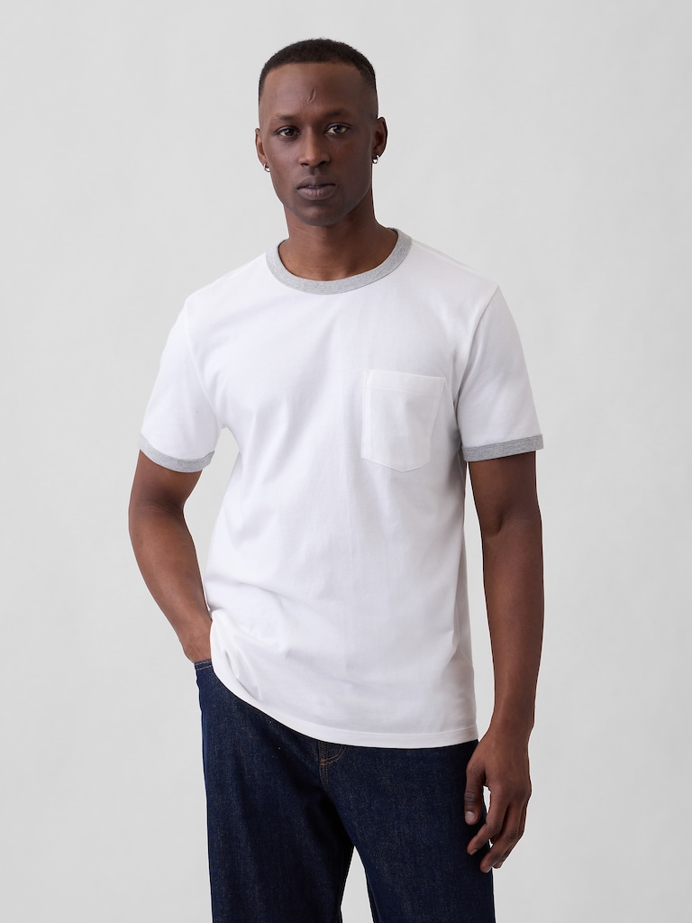 Everyday Soft Ringer Pocket T-Shirt