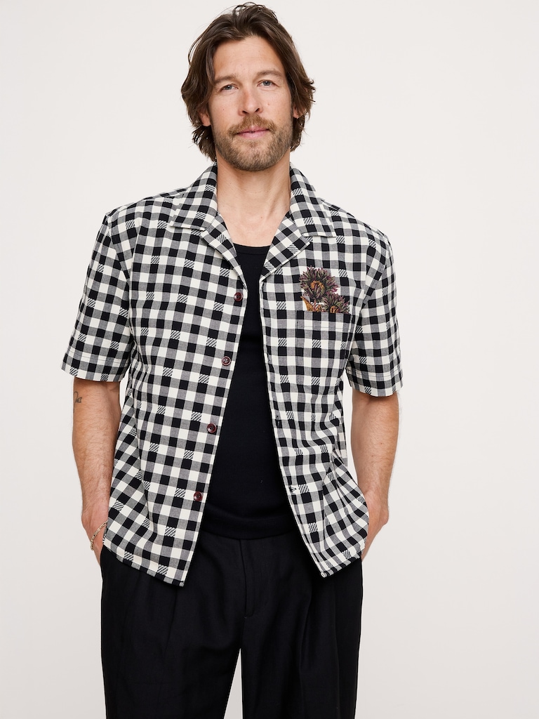 Relaxed-Fit Embroidered Cotton Resort Shirt