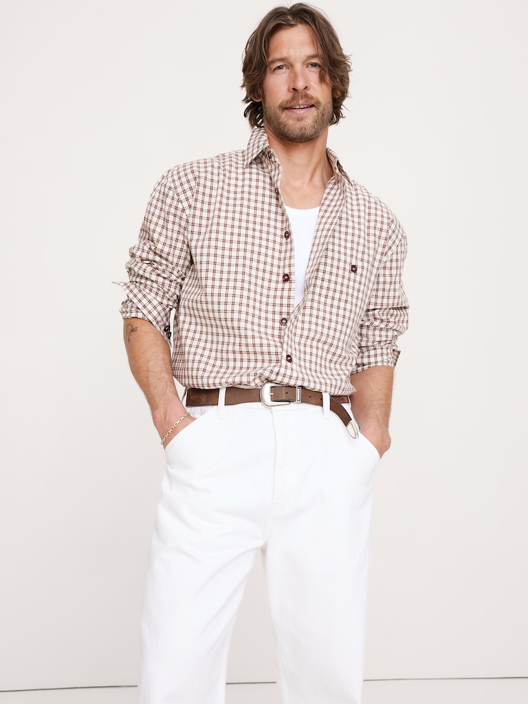 Relaxed-Fit Washed Cotton Poplin Shirt