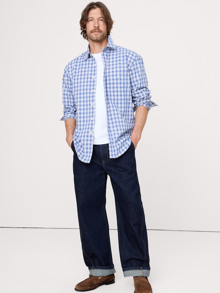 Relaxed-Fit Washed Cotton Poplin Shirt