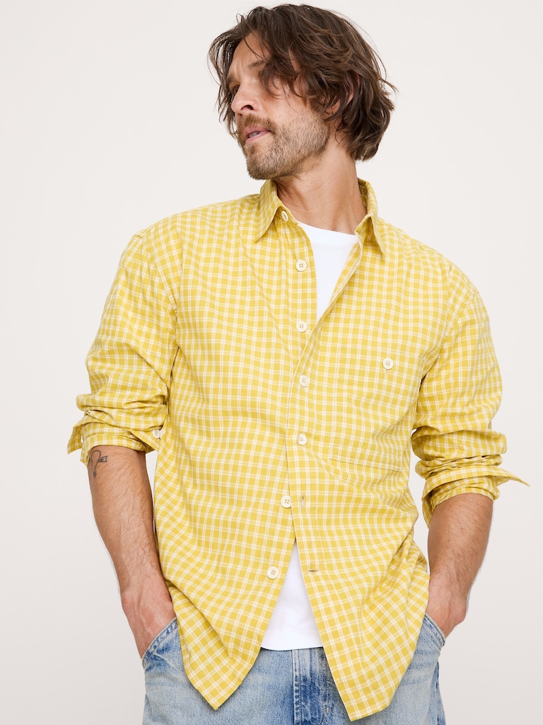 Relaxed-Fit Washed Cotton Poplin Shirt