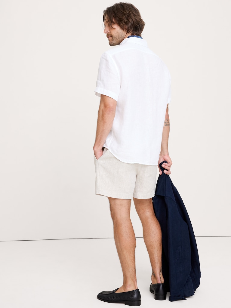 5" Linen Pull-On Short