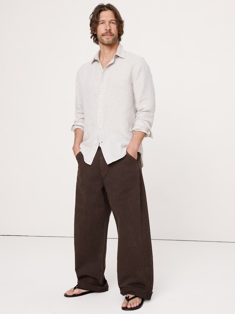 Slim-Fit Linen Shirt