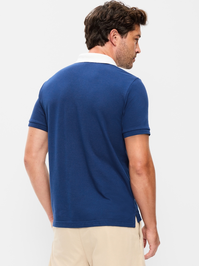Classic Fit Pique Graphic Polo