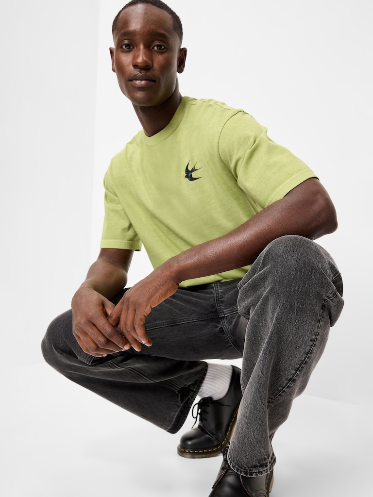 Heavyweight Graphic Cropped T-Shirt