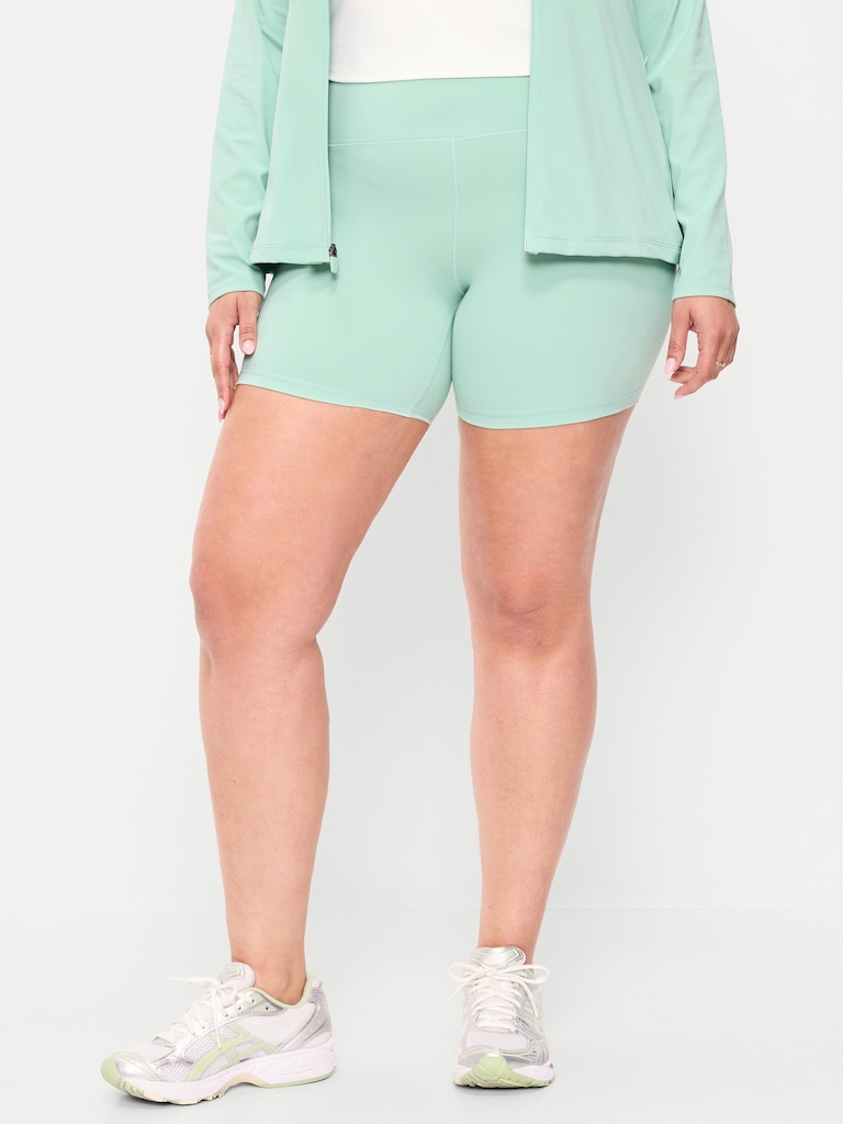 High-Waisted StudioSmooth Biker Shorts -- 6-inch inseam