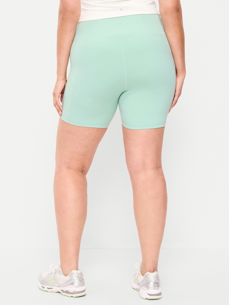 High-Waisted StudioSmooth Biker Shorts -- 6-inch inseam