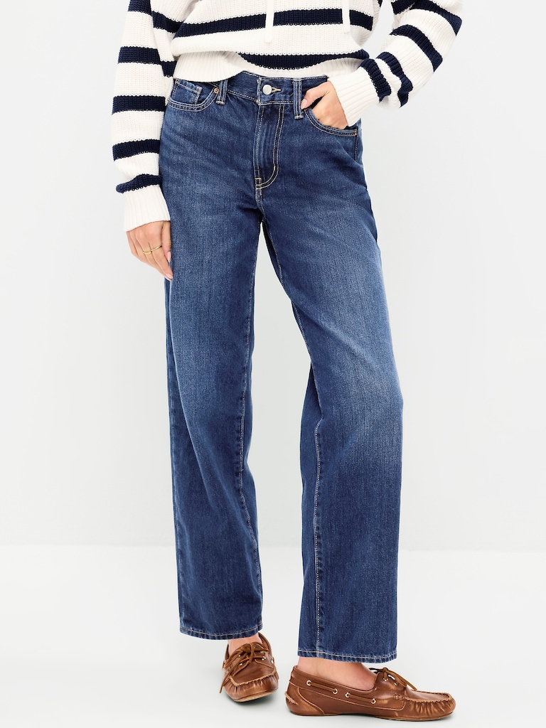 High-Waisted OG Loose Rigid Jeans