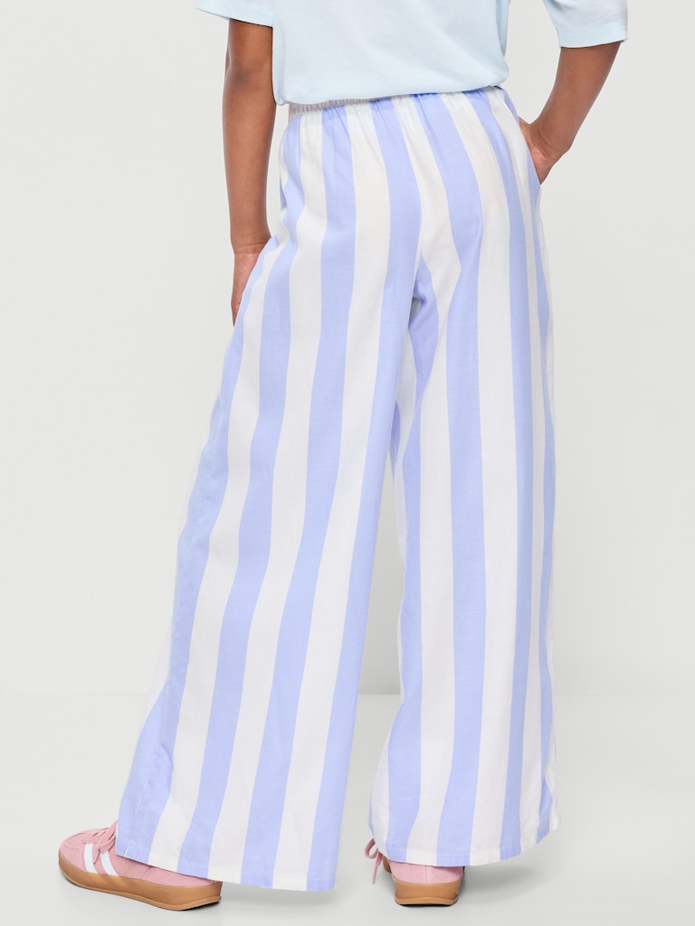 Pull-On Loose Twill Pants for Girls