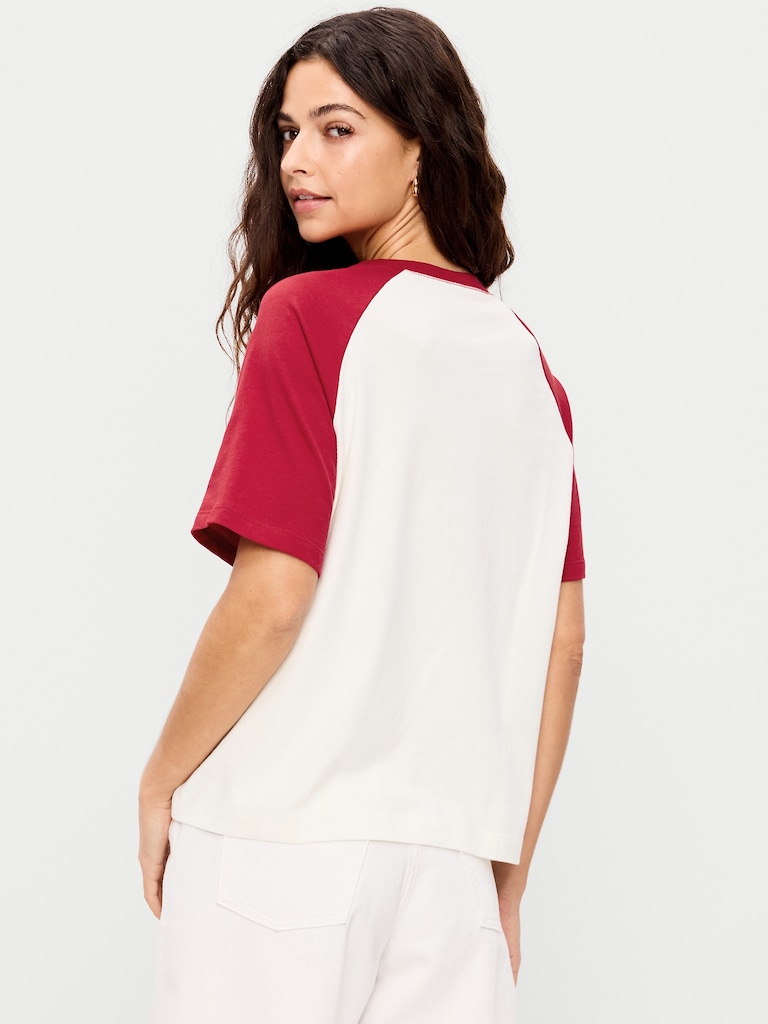 Vintage Crew-Neck Raglan T-Shirt