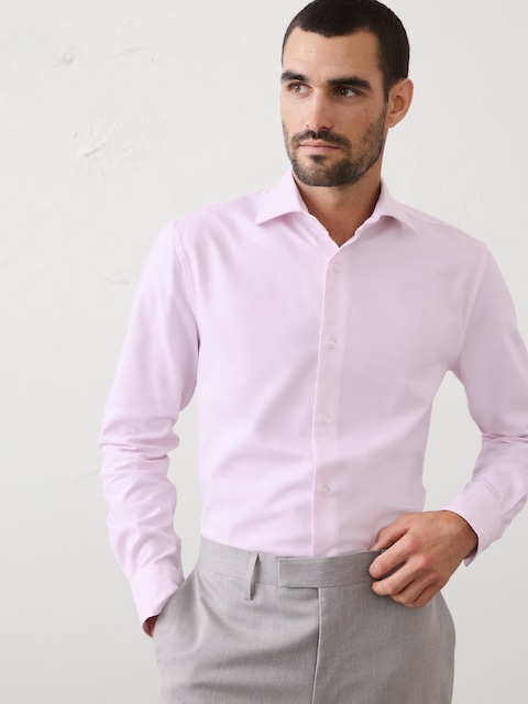 chinese dress ladies The Pink Sanders Non Iron Fine Twill Custom Shirt