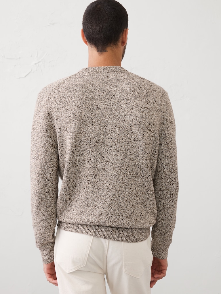 Marled Textured Crew-Neck Sweater