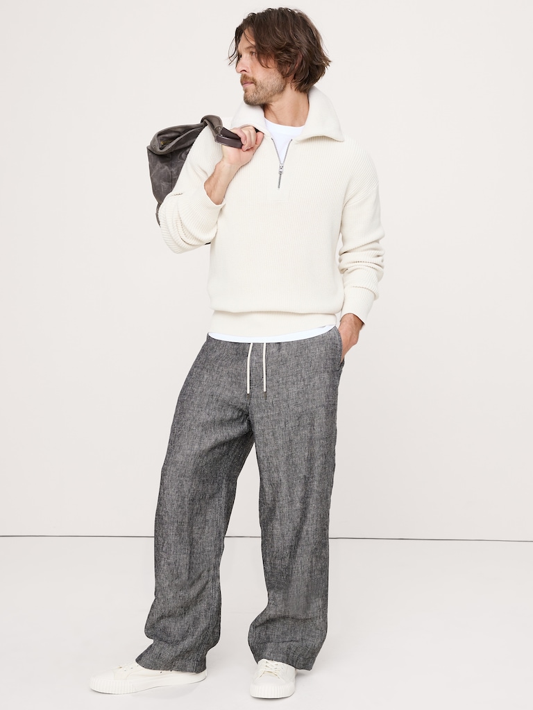 Relaxed Linen Pull-on Beach Pant
