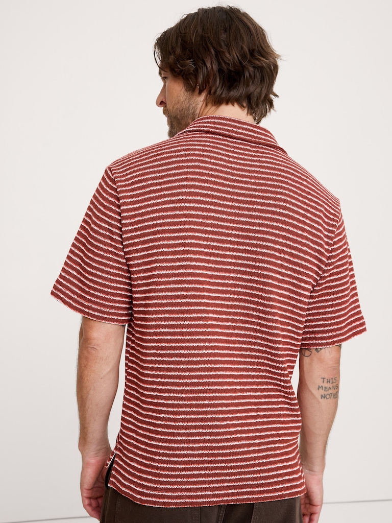 Relaxed-Fit Striped Polo