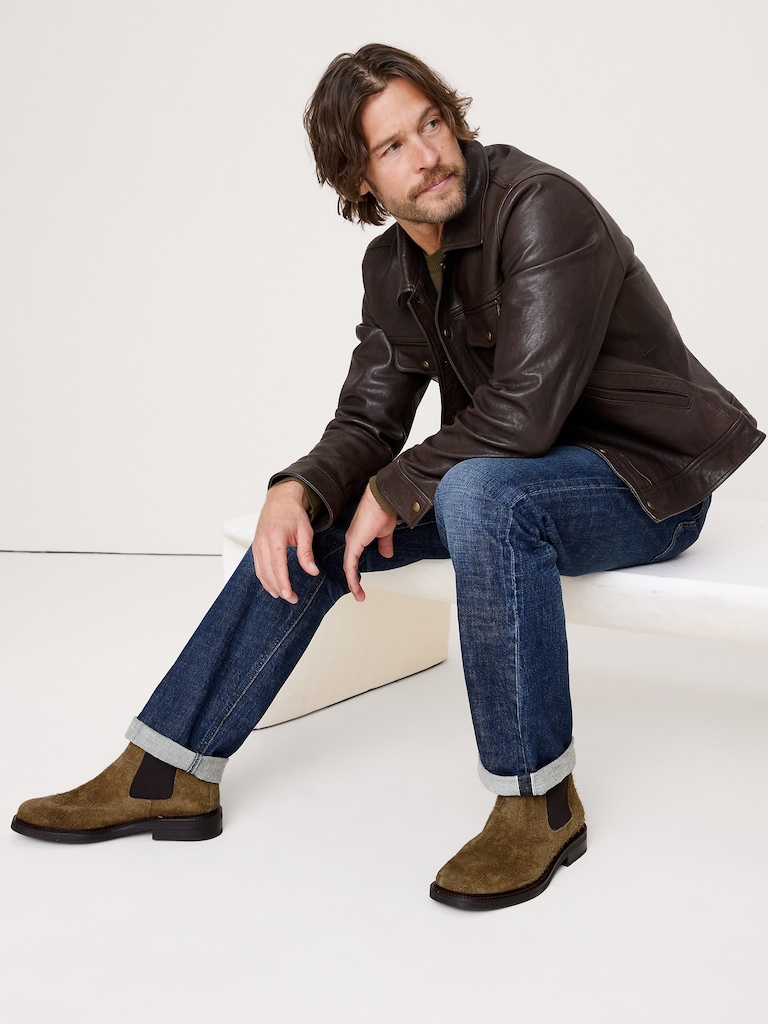 Textured Suede Chelsea Boot