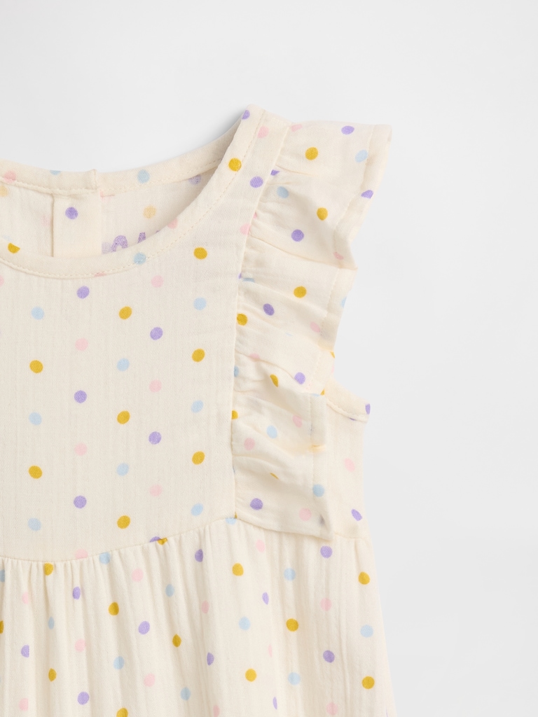 Baby Gauze Ruffle Romper