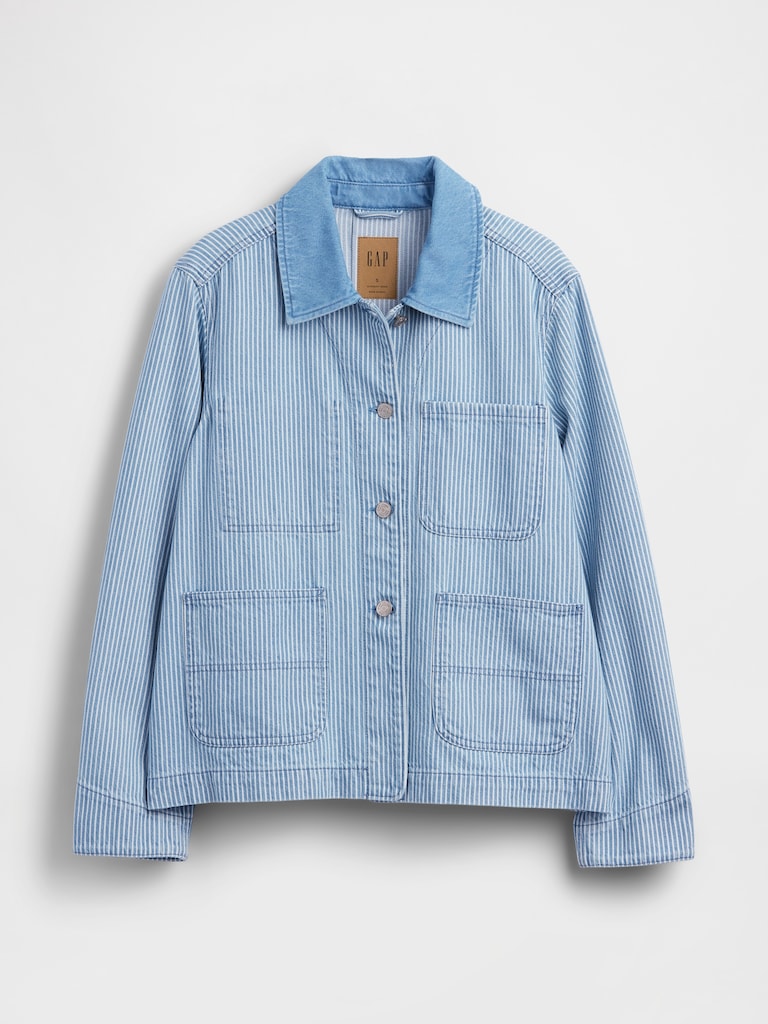 Denim Stripe Chore Jacket