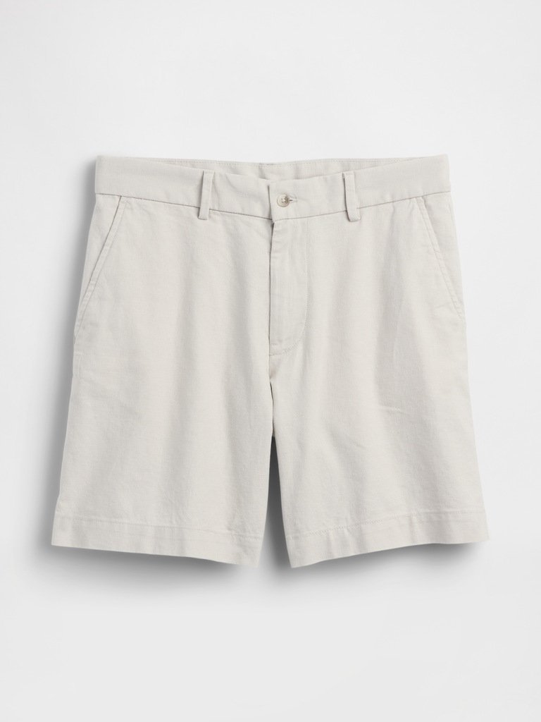 7.5" Linen-Cotton Shorts